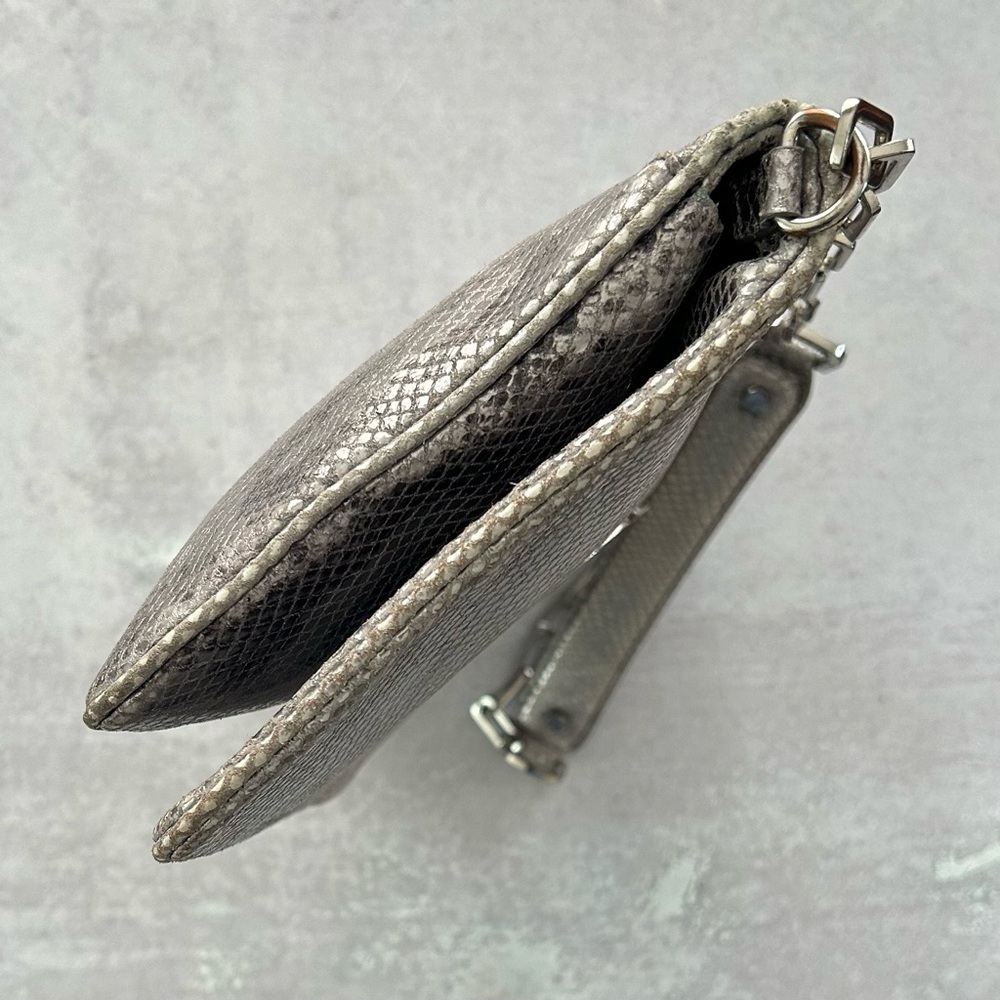 Tory Burch Audra Reva Clutch Python Snake Leather… - image 5